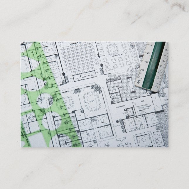 De Visite Carte d'architecte / entrepreneur / constructeur - (Devant)