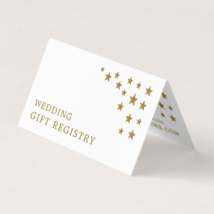 De Visite Carte d'enregistrement cadeau Gold Parties scintil