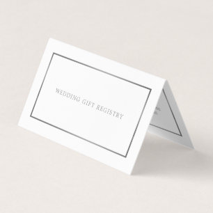 De Visite Carte d'enregistrement cadeau moderne White & Gold