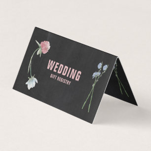 De Visite Carte d'enregistrement des cadeaux Wild Floral Cha
