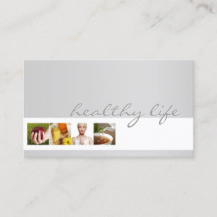 De Visite Carte d'entraîneur minimaliste en nutrition gris s