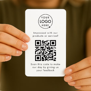 De Visite Carte d'évaluation professionnelle QR Code client
