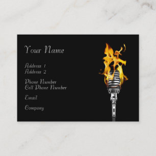 De Visite Carte d'industrie musicale - microphone flamboyant