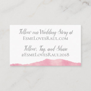 De Visite Carte d'information Mariage Pink Cotton Candy