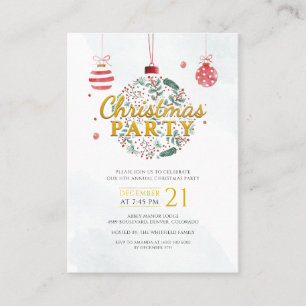 De Visite Carte d'invitation Noël Fête