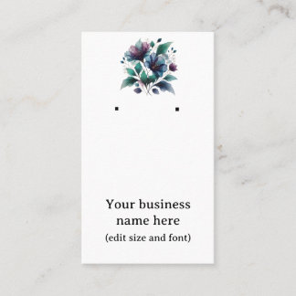 De Visite Carte d'oreille avec belle fleur abstraite bleue.