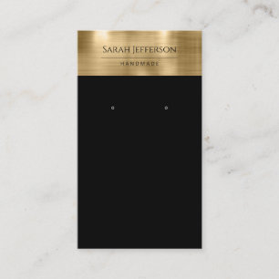 De Visite Carte d'oreille Métallic Gold Black Professional