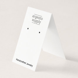 De Visite Carte d'oreille verticale avec logo en haut