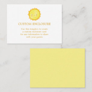 De Visite Carte du boîtier d'invitation Sun Watercolor