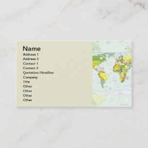 De Visite Carte du monde Atlas Poster Politique : Décoration