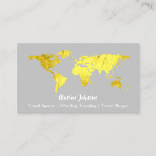 De Visite Carte du monde Carte du monde Logo du voyage Grey 