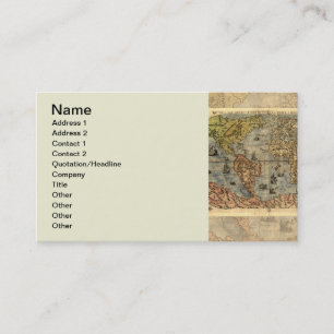 De Visite Carte du monde Forlani Antiquev 1565 Renaissance