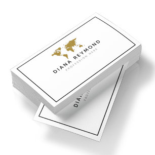 De Visite carte du monde moderne professionnel