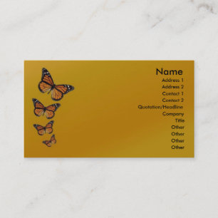 De Visite Carte du profil du papillon