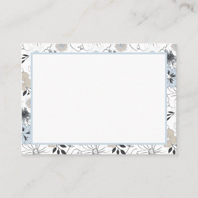 De Visite Carte Floral Affirmation À Faire Note (Devant)