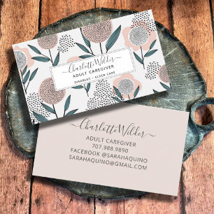 De Visite Carte florale tirée à la main par le fournisseur d