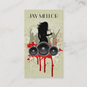 De Visite Carte grunge d'industrie musicale