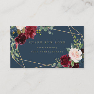 De Visite Carte Hashtag Geometric Fall Elegance