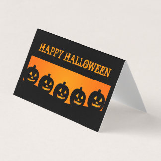 De Visite Carte Jack-o'-lantern Silhouettes Classroom Exchan