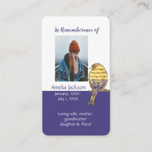 De Visite Carte mémoire mémorial chanson chrétienne oiseau