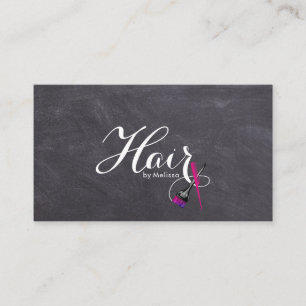 De Visite Carte menu Typographie Cheveux par nom