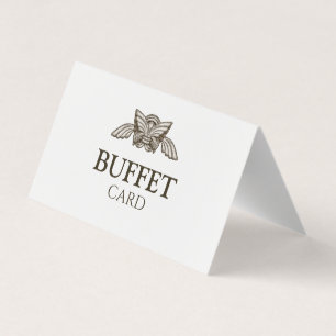 De Visite Carte modèle carte buffet avec thème Grèce
