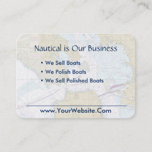 De Visite Carte nautique San Francisco Nettoyant bleu clair