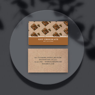 De Visite Carte professionnelle au chocolat Brown moderne