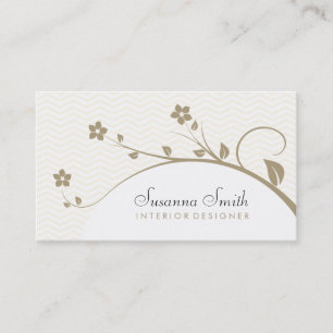 De Visite Carte professionnelle élégante avec des fleurs e