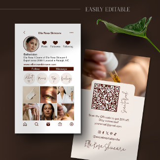De Visite Carte professionnelle Instagram