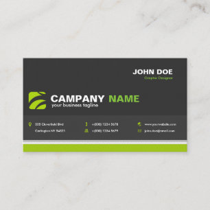 De Visite Carte professionnelle moderne à Dark Gray