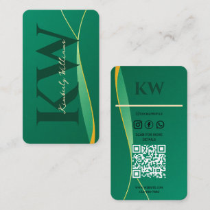 De Visite Carte professionnelle verte fraîche
