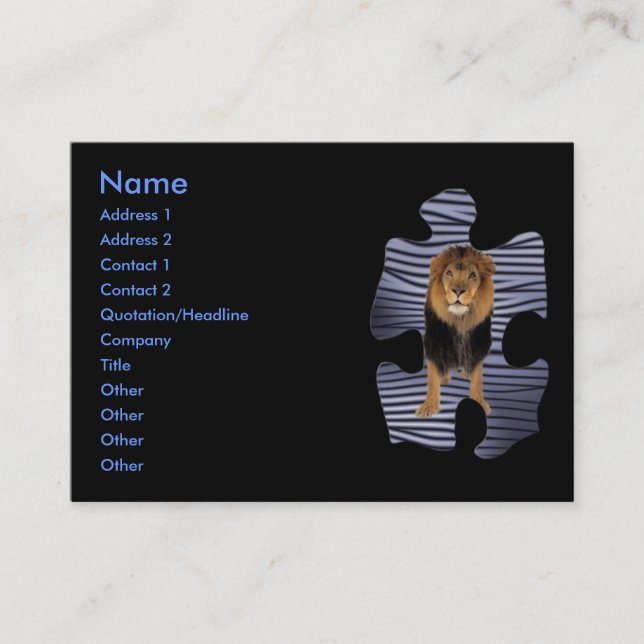 De Visite Carte profil Lion King (Devant)