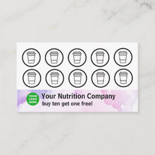 De Visite Carte Punch Compagnie Nutrition Aquarelle