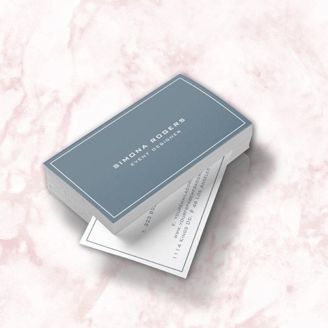 De Visite Carte réversible bleue et blanche (Créateur téléchargé)