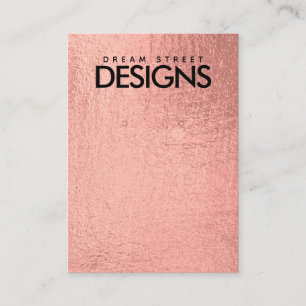 De Visite Carte Rose Gold Metallic Earring