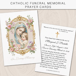 De Visite Carte Sainte du Mémorial funéraire catholique Vier