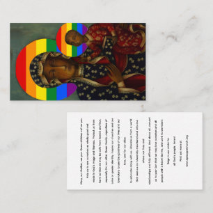 De Visite Carte Sainte Vierge Noire Rainbow
