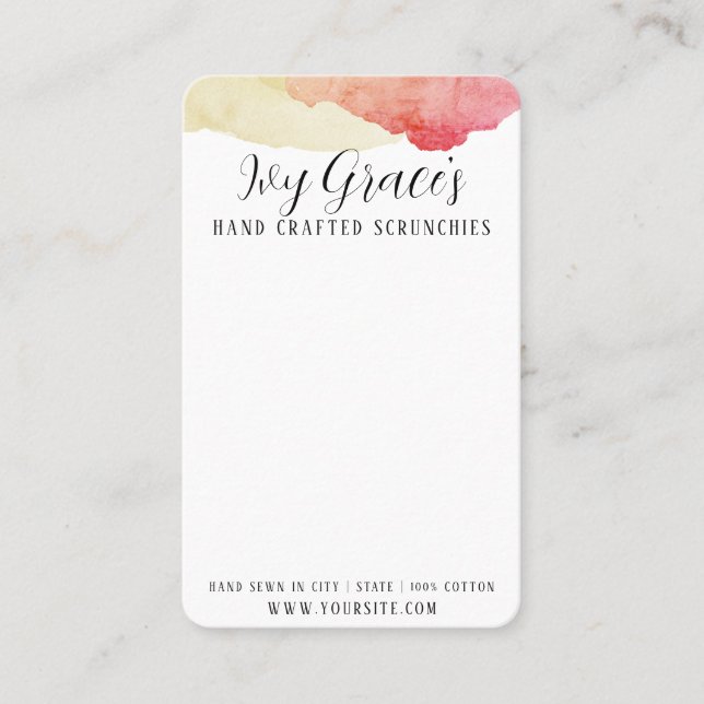 De Visite Carte Scrunchie artisanale (Devant)