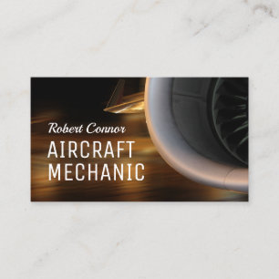 De Visite Carte Sepia Retro Mécanique du moteur d'avion