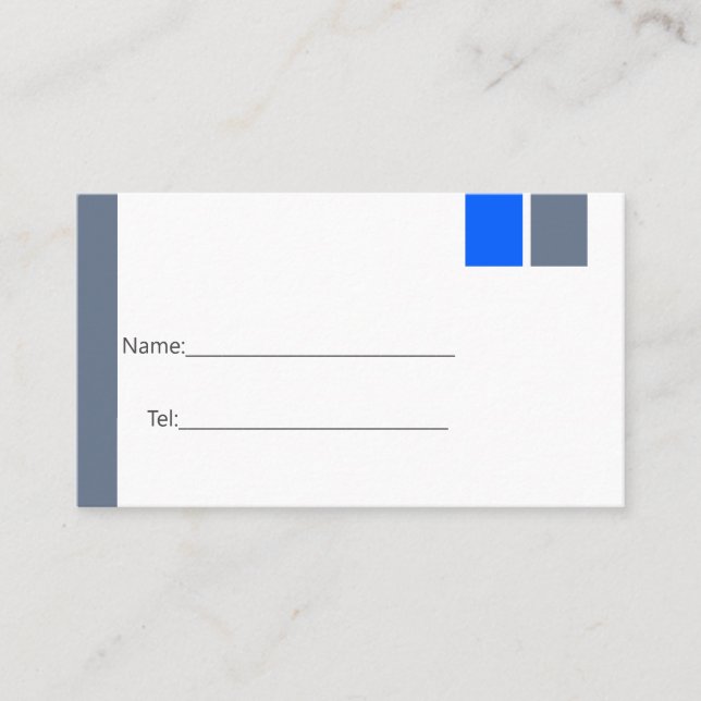 De Visite carte simple (Devant)