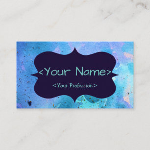 De Visite Carte Spirituelle Personnalisable Bleue