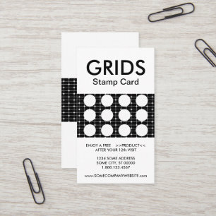De Visite carte tampon grilles (couleur personnalisable)