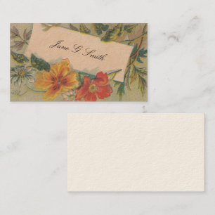 De Visite Carte Victorienne - Fleurs