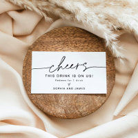 CHAQUE Mariage Ce drink Est Sur Nous Carte Billet