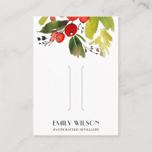 DE VISITE CHIC CHRISTMAS HOLLY BERRY HAIR CLIP CARTE D'AFFIC