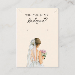 De Visite Collier Bridesmaid & Carte d'affichage pour bijoux