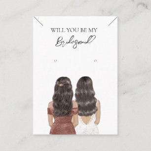 De Visite Collier Bridesmaid & Carte d'affichage pour bijoux