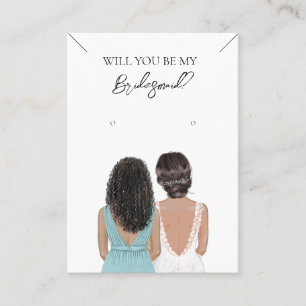 De Visite Collier Bridesmaid & Carte d'affichage pour bijoux
