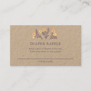 De Visite Dainty Florals Élégante carte BABY SHOWER Kraft